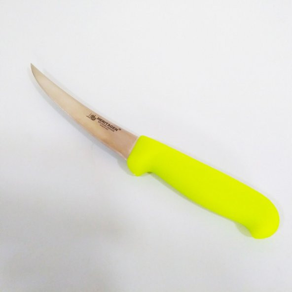Heritagen Kıvrık Sıyırma Bıçağı 15 cm Kasap Et Kemik Kemiksiz Bıçak (Paslanmaz Çelik)
