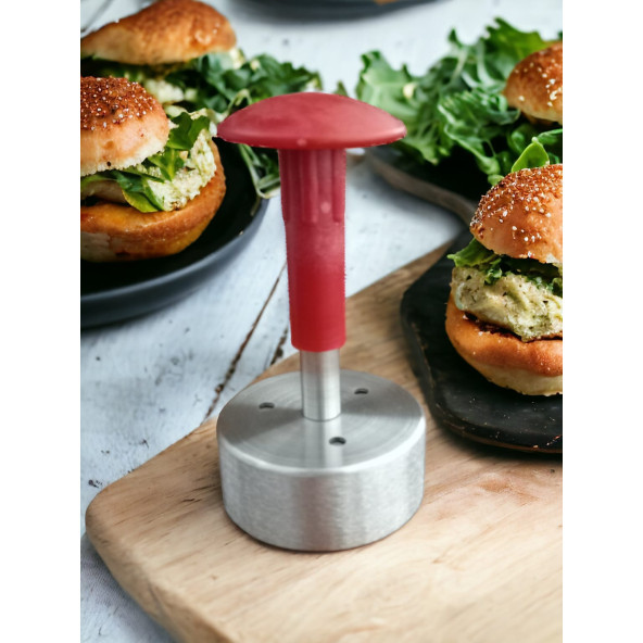 Russet 7 cm Hamburger Köfte Presi Basma Şekillendirme Aparatı - 3
