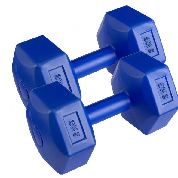 2x1kg Russet Plastik Kaplı İçi Kum Cosfer Dambıl Pembe Renk 2 adet 1 KG ürün görseli 1