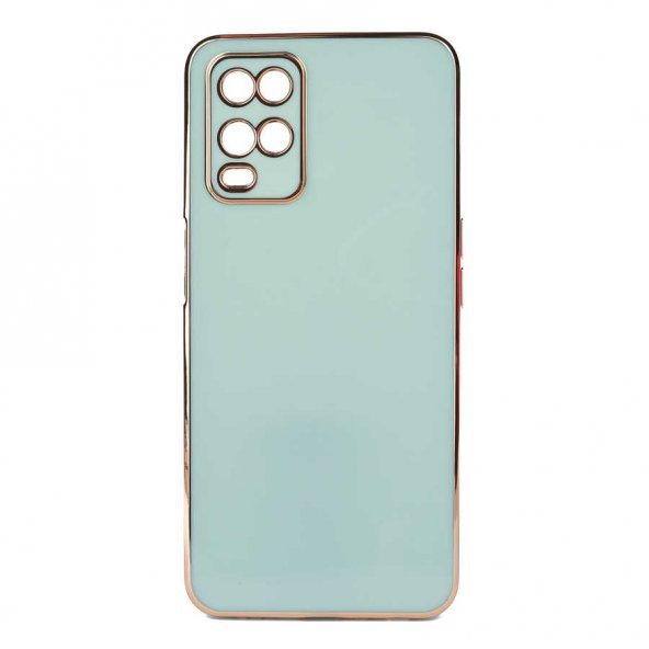 Oppo A54 4G Kılıf Zore Bark Kenarları Altın Renk Kılıf - 3