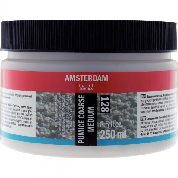 AMSTERDAM PUMICE COARSE MEDIUM 128 250ML (SÜNGERTAŞI KALIN GRENLİ)