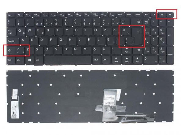 Lenovo ideaPad 310-15IKB Notebook Klavyesi - Siyah - TR - 2