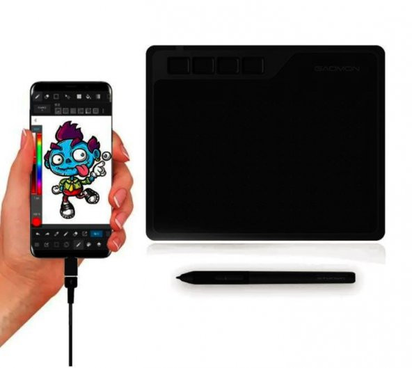 Schulzz Gaomon S620 Pilsiz Kalemli 6.5x4 inç Dijital Grafik Çizim Tableti
