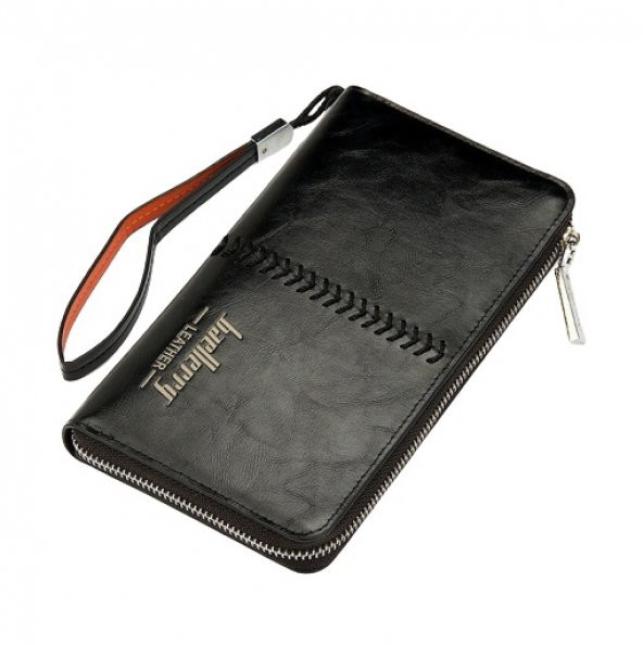 baellerry Baellerry Erkek Deri Fermuarlı Rugan Uzun Cüzdan