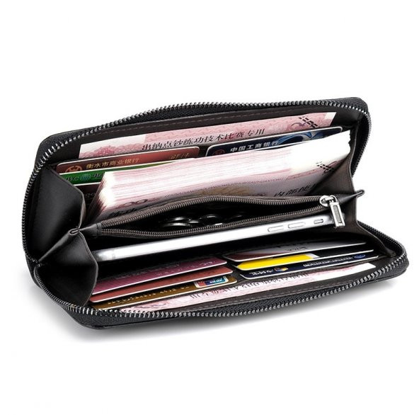 baellerry Baellerry Erkek Deri Fermuarlı Uzun Cüzdan - 2
