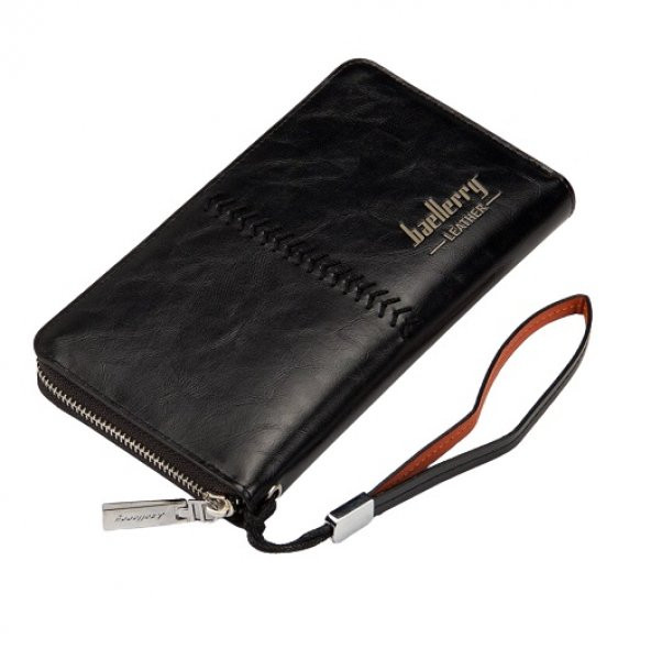 baellerry Baellerry Erkek Deri Fermuarlı Rugan Uzun Cüzdan - 3