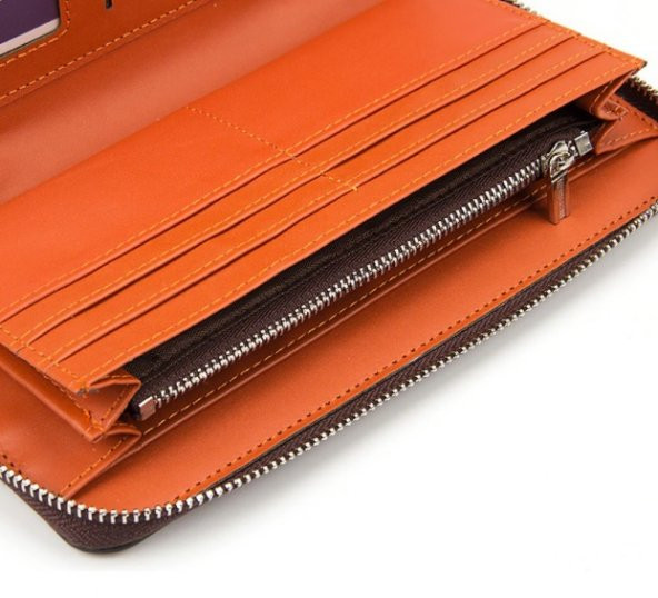 baellerry Baellerry Erkek Deri Fermuarlı Rugan Uzun Cüzdan - 4