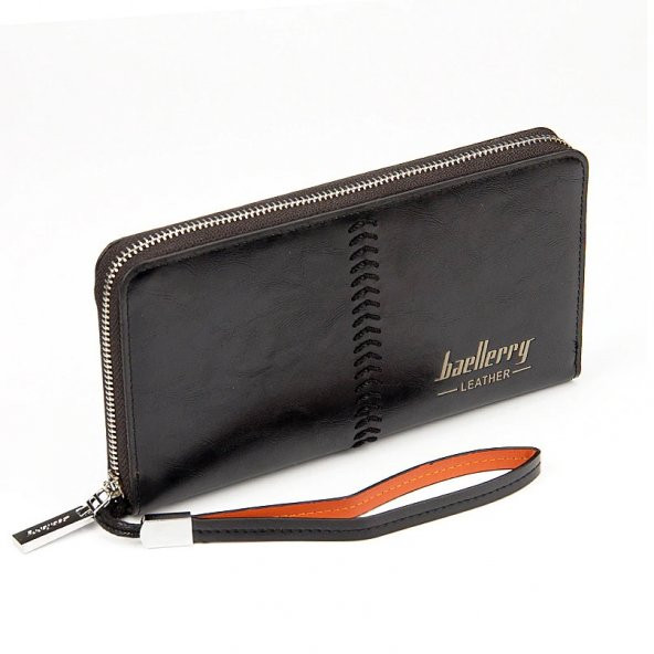baellerry Baellerry Erkek Deri Fermuarlı Rugan Uzun Cüzdan - 5