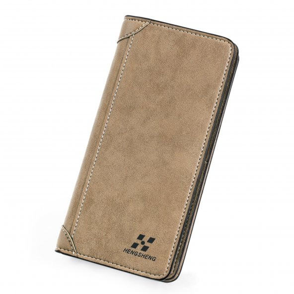 HENGSHENG Hengsheng Erkek Bay Nubuk Deri Kartlık Cüzdan