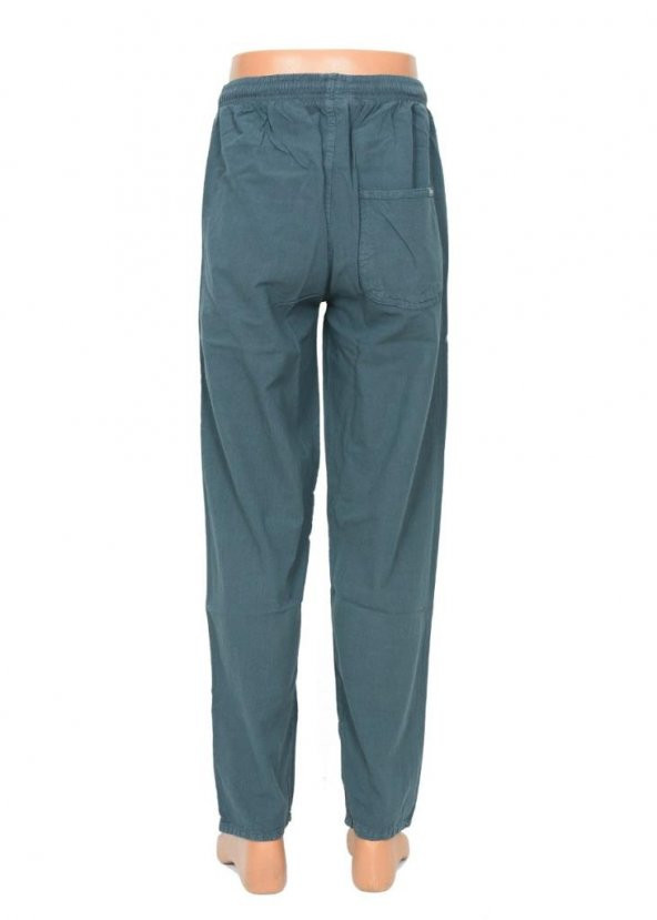 Lastikli Erkek Keten Pantolon Koyu Gri Renk - 7