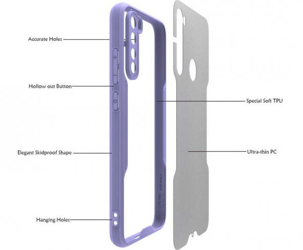 Xiaomi Redmi Note 8 Kılıf Zore Parfe Kapak - 11