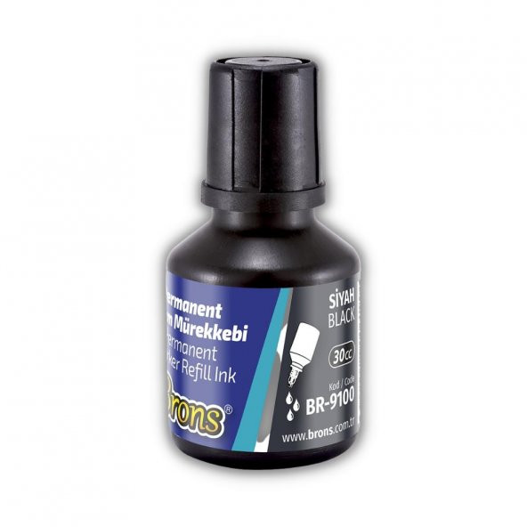 Markör Permanent Kalem Mürekkebi Siyah 30 ml 1 Adet Brons Koli Çuval Kalemi Mürekkebi 1 Adet
