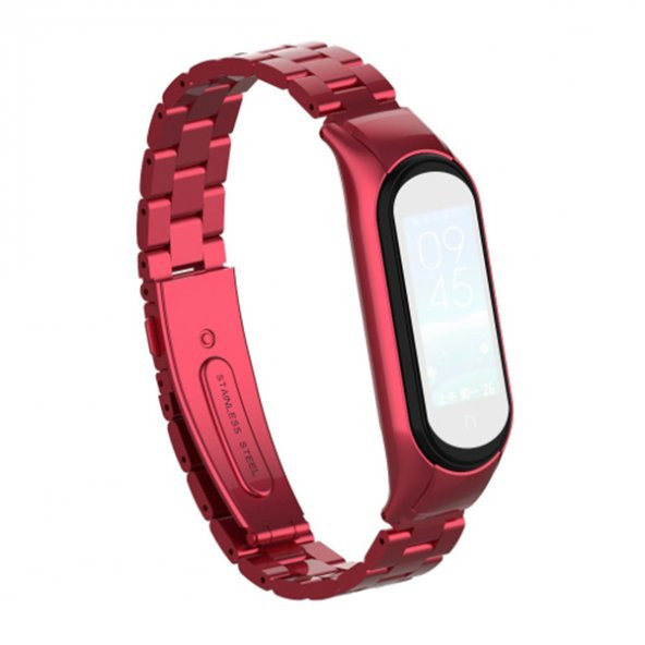 Xiaomi Mi Band 5 Stainless Steel 3 Bakla Çelik Kayış Kordon - 2
