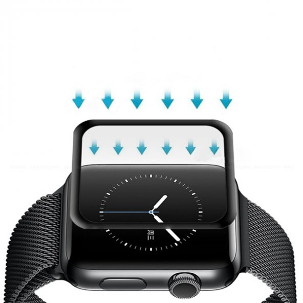 Ally Apple Watch 5-4 40mm 3D PMMA Kavisli Full Cam Ekran Koruyucu - 4