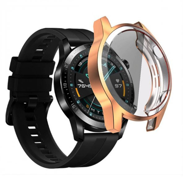 Ally Huawei Watch GT 2 46mm 360 Koruma Ultra İnce Silikon Kılıf - 3