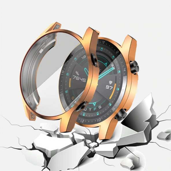 Ally Huawei Watch GT 2 46mm 360 Koruma Ultra İnce Silikon Kılıf - 4