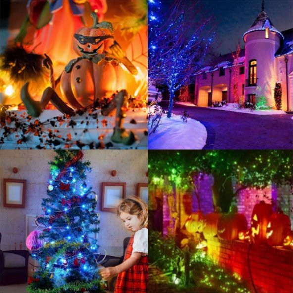 ALLY 10 Metre RGB LED Işık  Kumandalı Usb 16 Farklı Renk Perde Işık-ÇOK RENKLİ - 2