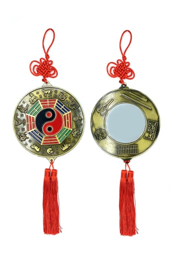 Çin Feng Shui Bagua Ayna Yuvarlak 14 x 40 cm - Resim 2