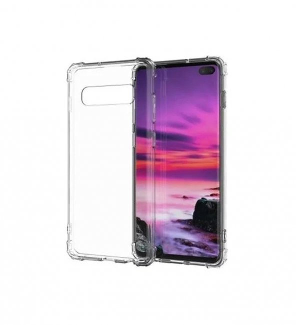 Samsung Galaxy S10 Anti Crash Şeffaf Silikon Kılıf ürün görseli