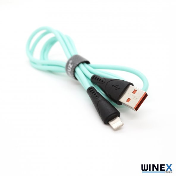 Winex CA30 USB to Lightning Hızlı Data ve Şarj Kablosu 2.4A Mavi