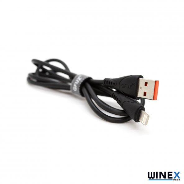 Winex CA30 USB to Lightning Hızlı Data ve Şarj Kablosu 2.4A Siyah