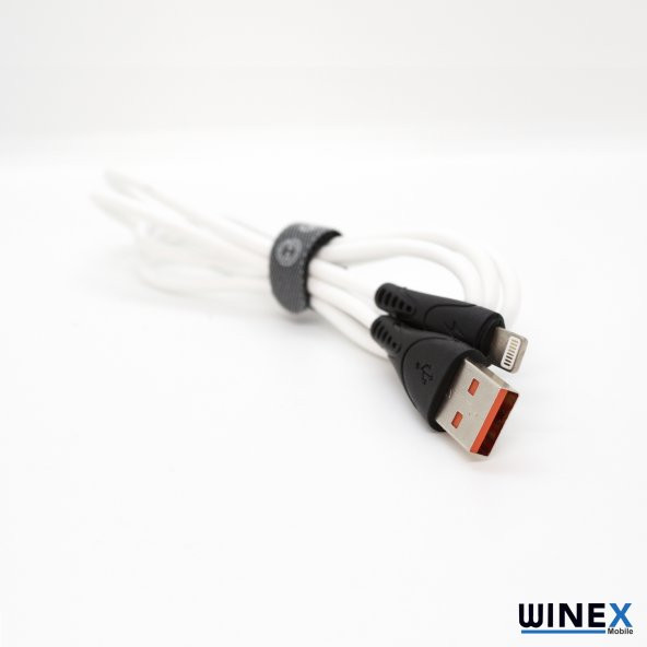 Winex CA30 USB to Lightning Hızlı Data ve Şarj Kablosu 2.4A Beyaz