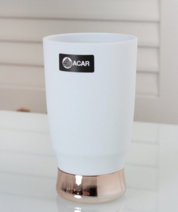 Acar Beyaz Akrilik Diş Fırçalık AKR 1185 4