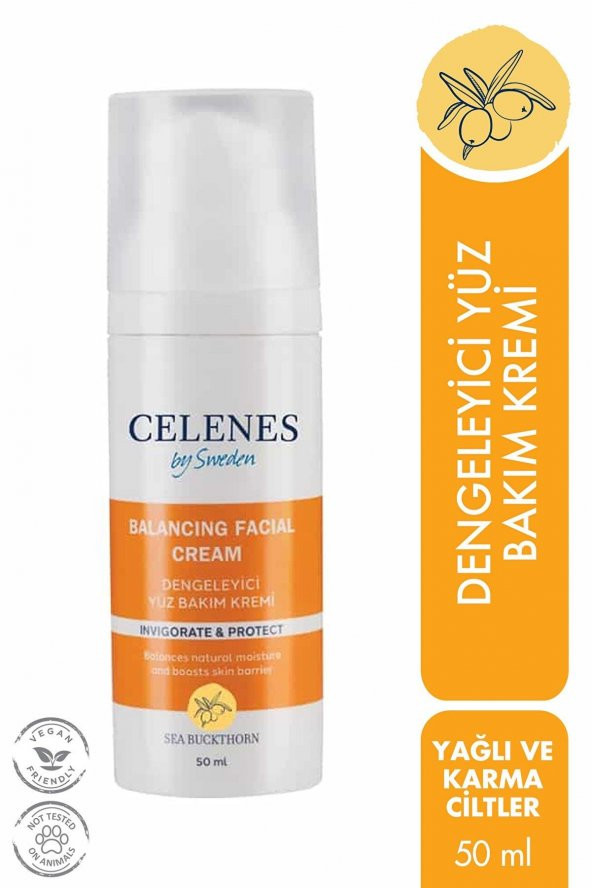 Celenes by Sweden Celenes Sea Buckthorn Dengeleyici Yüz Kremi 50ml Yağlı Cilt Ve Karma Ciltler 7350104248079