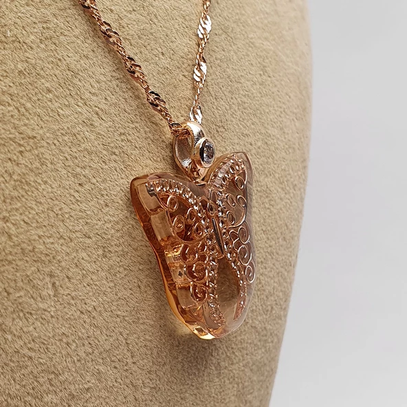 AmbeNus792 (Gümüş Kelebek Kolye) - Resim 5