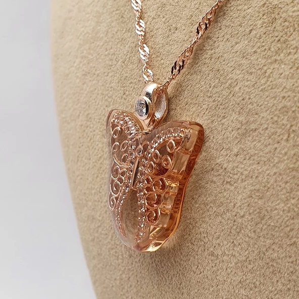 AmbeNus792 (Gümüş Kelebek Kolye) - Resim 2