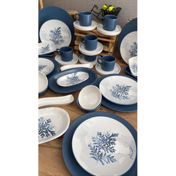 Keramika Kahvaltı Takımı Blue Magıc 37 Parça 6 Kişilik - 2