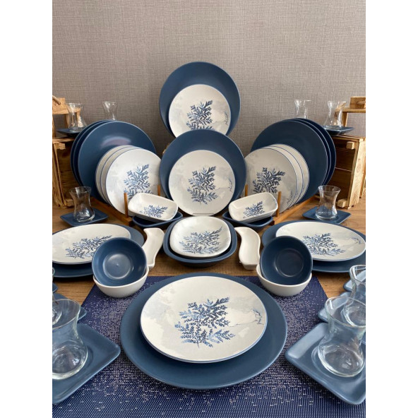 Keramika Takım Kahvaltı Blue Magıc 60 Parça 12 Kişilik - 2