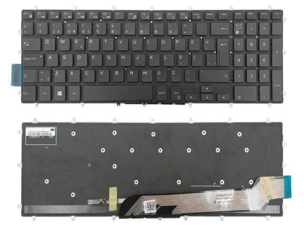 Dell P62F P62F002 Notebook Klavye - Tuş Takımı (Siyah TR) - 2