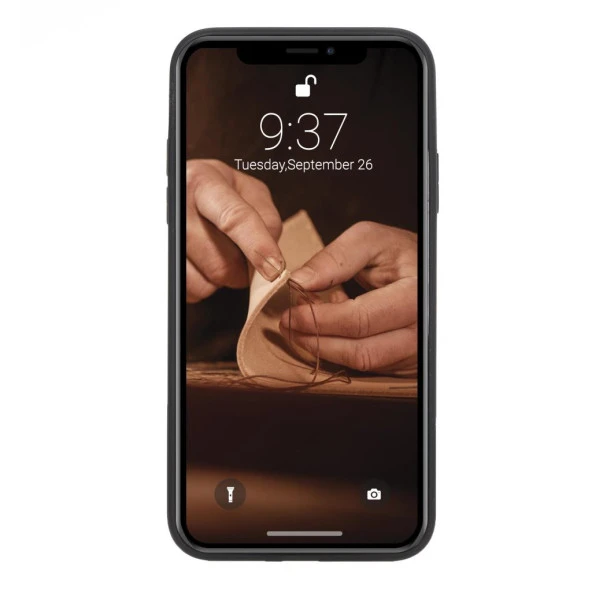 Apple iPhone XS Max Uyumlu Deri Arka Kapak Bordo