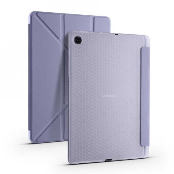 Samsung Galaxy Tab S6 Lite P610 Kılıf Tri Folding Smart With Pen Standlı Kalemlikli Kapaklı Origami Kılıf - 8