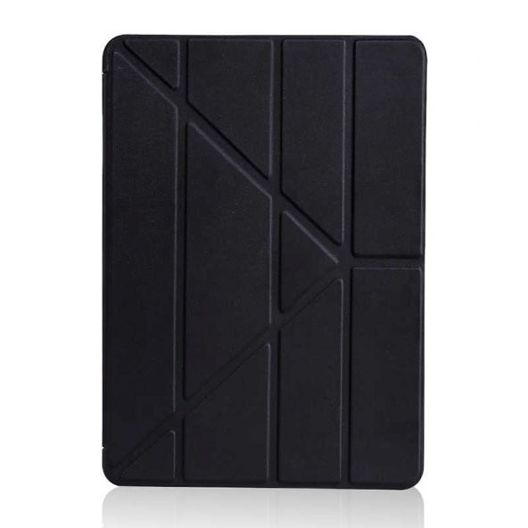 Apple iPad 10.2 (9.Nesil) Kılıf Tri Folding With Pen Hold Standlı Kalemlikli Kapaklı Origami Kılıf - 2