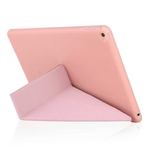 Apple iPad 10.2 (9.Nesil) Kılıf Tri Folding With Pen Hold Standlı Kalemlikli Kapaklı Origami Kılıf - 9