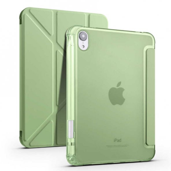 Apple iPad Mini 2021 (6.Nesil) Kılıf Zore Tri Folding Smart With Pen Standlı Kılıf - 9