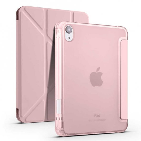 Apple iPad Mini 2021 (6.Nesil) Kılıf Zore Tri Folding Smart With Pen Standlı Kılıf - 10