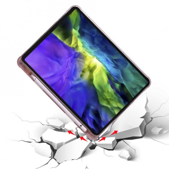 Xiaomi Mi Pad 5 Kılıf Zore Tri Folding Smart With Pen Standlı Kılıf - 4