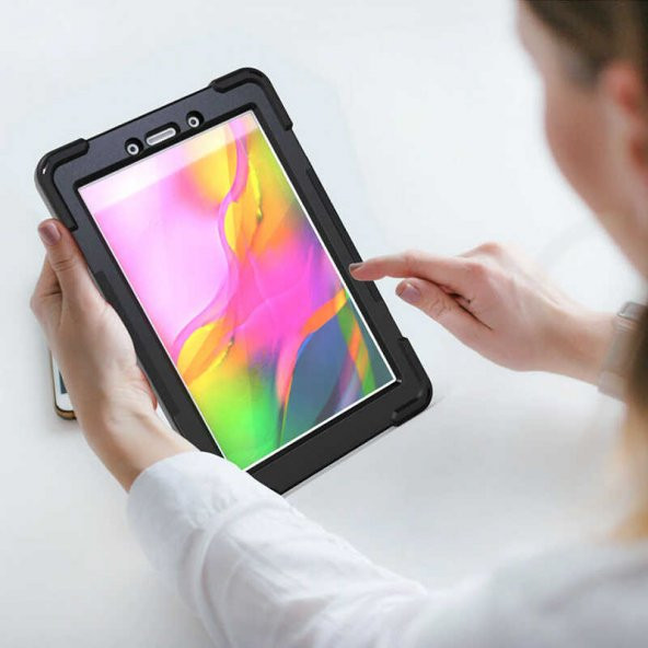 Samsung Galaxy Tab S6 Lite P610 Kılıf Defender Korumalı Antişok Tablet Kılıfı Askılı Standlı