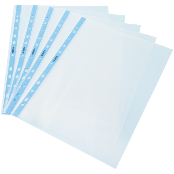 Noki Poşet Dosya Kristal Mavi Kenarlı 100 LÜ A4 4830CR-1-LI-PKT