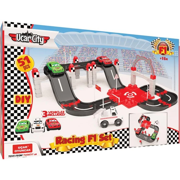 Uçar Oyuncak Ucar City 3 Araba F1 Yarış Seti ürün görseli 1