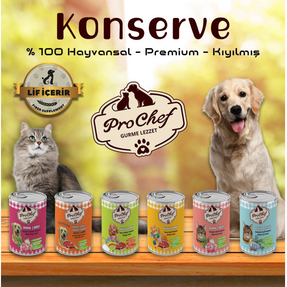 ProChef 20 Adet Yavru Kuzu Etli Kıyılmış Köpek Maması 415 Gr 20'li Pro Chef Konserve Yaş Mama - 5