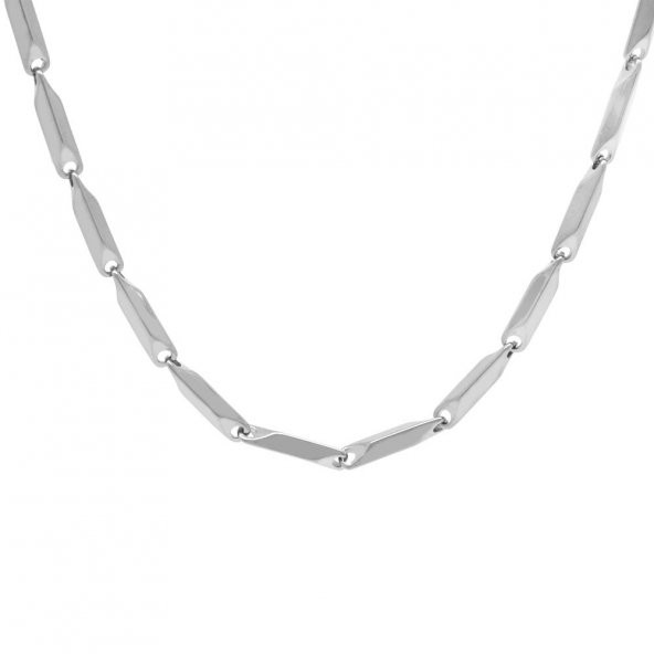 Nipora Silver Renk 55 cm 317L Çelik Singapur Erkek Zincir Kolye - 4