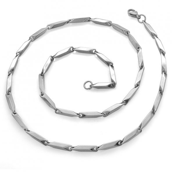 Nipora Silver Renk 55 cm 317L Çelik Singapur Erkek Zincir Kolye - 6