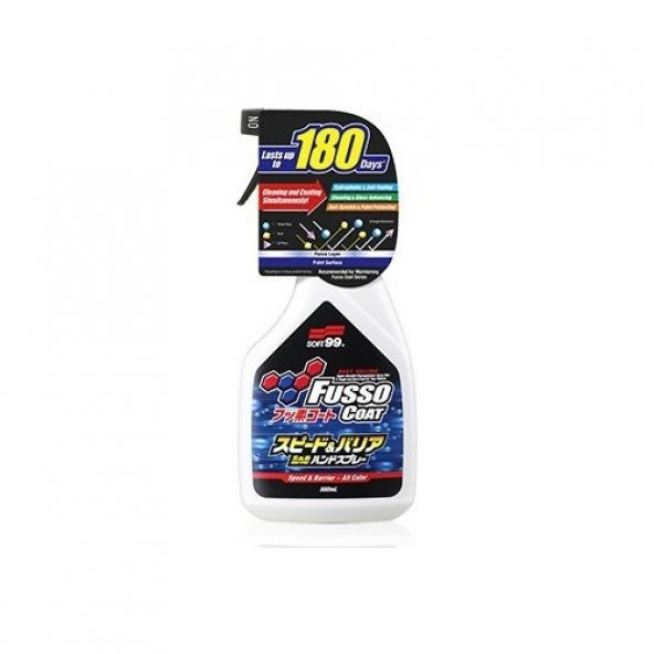 Soft99 Fusso Coat Speed & Barrier Hızlı Sprey Boya Koruma 400 ml