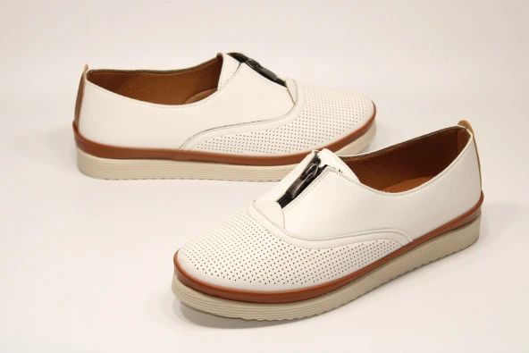 WANETTİ ORTOPEDİK TABAN ÖNDEN FERMUARLI KOLAY GİYİM KADIN GÜNLÜK RAHAT AYAKKABI - 2