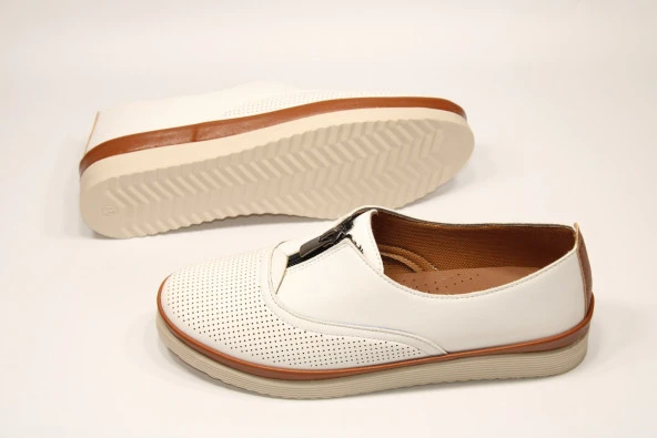 WANETTİ ORTOPEDİK TABAN ÖNDEN FERMUARLI KOLAY GİYİM KADIN GÜNLÜK RAHAT AYAKKABI - 3