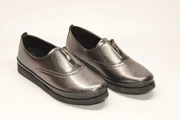 WANETTİ ORTOPEDİK TABAN ÖNDEN FERMUARLI KOLAY GİYİM KADIN GÜNLÜK RAHAT AYAKKABI - 4